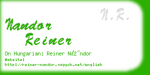 nandor reiner business card